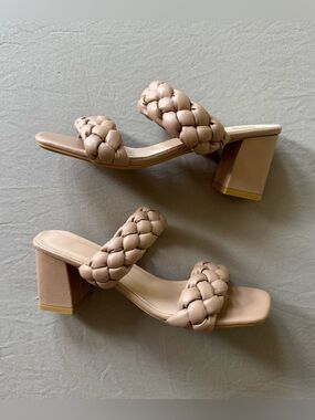 Braided Strap Heeled Sandals